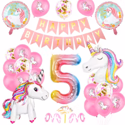 Unicorntema - 5 år - Ballonger kit