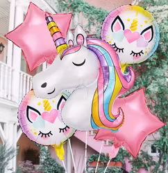 Unicorn ballongkit 5st