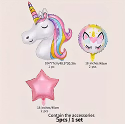 Unicorn ballongkit 5st