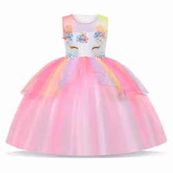 Unicorn Klänning Rosa