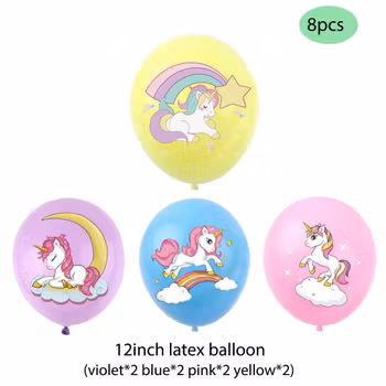 Unicorn ballonger 8st