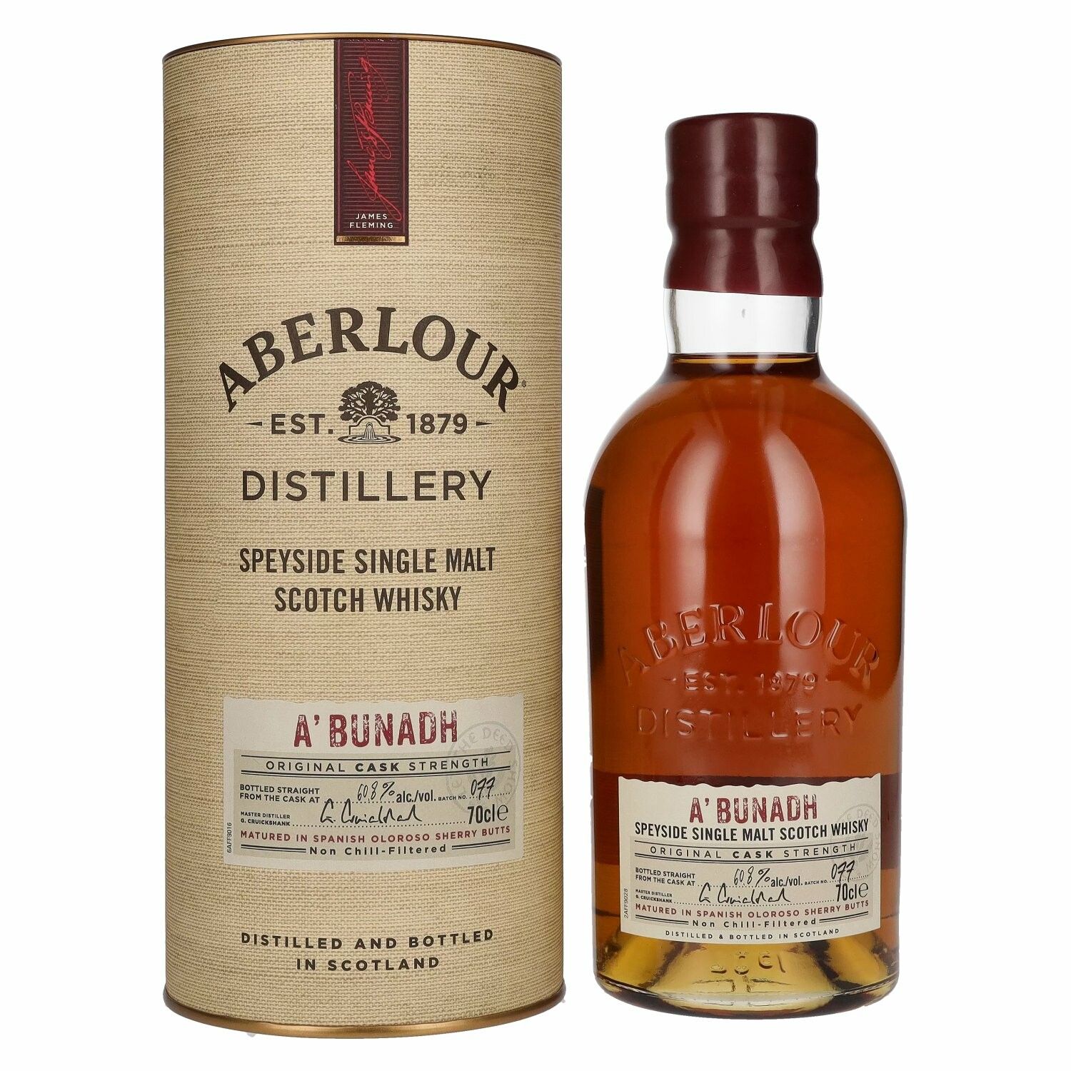 Aberlour A'BUNADH Original Cask Strength Batch No. 77 60,8% Vol. 0,7l in Giftbox