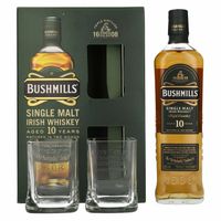 Bushmills 10 Years Old Single Malt Irish Whiskey 40% Vol. 0,7l in Giftbox with 2 glasses