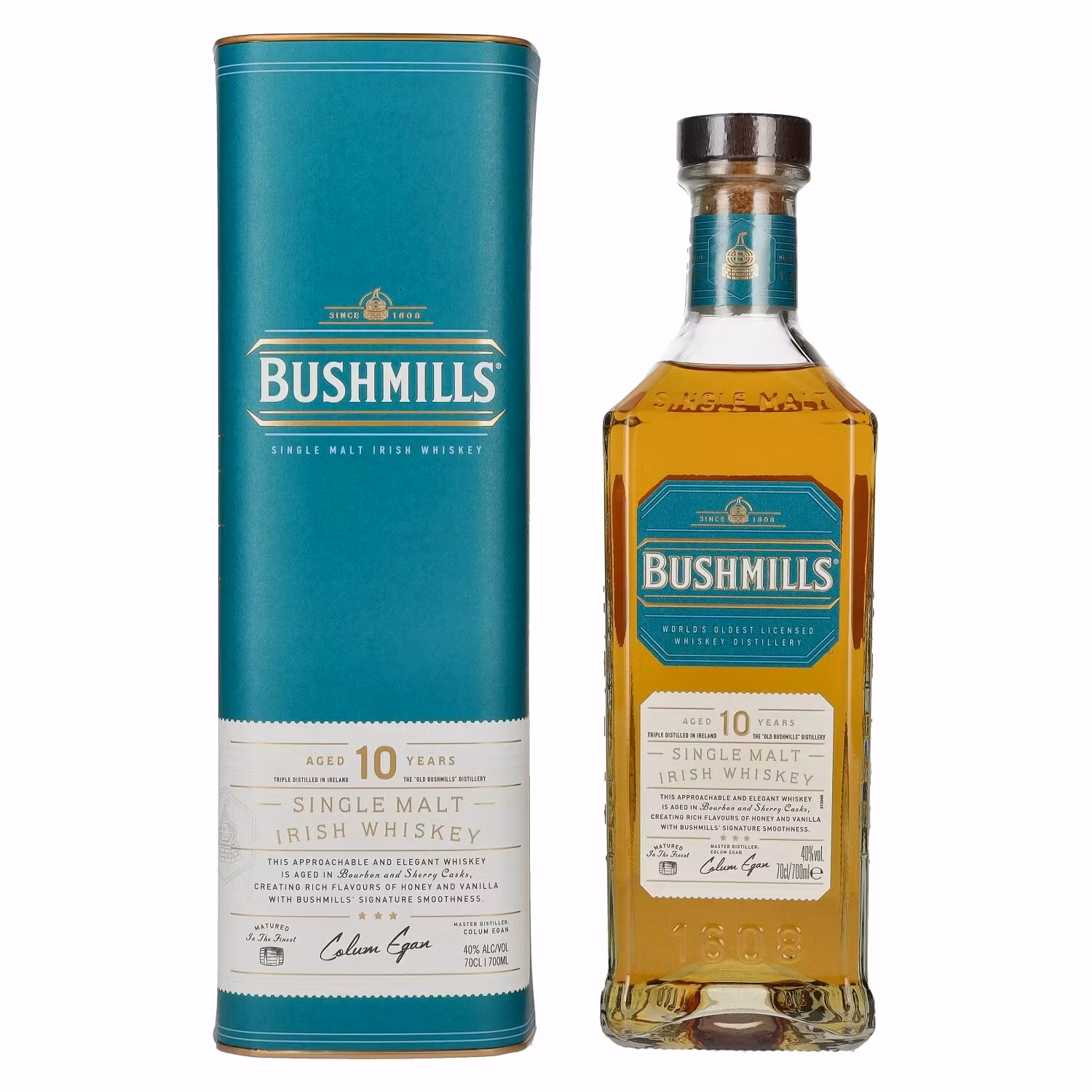 Bushmills 10 Years Old Single Malt Irish Whiskey 40% Vol. 0,7l in Giftbox