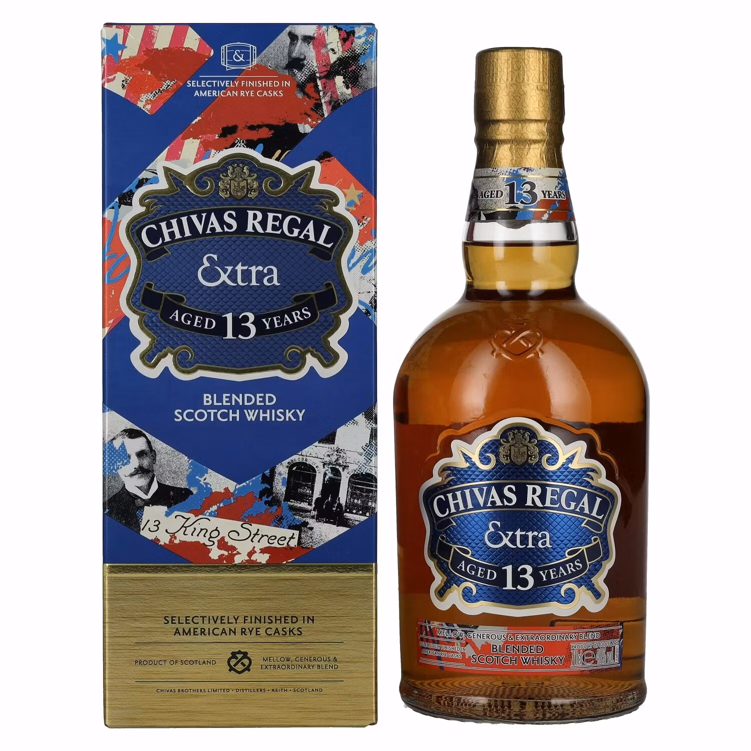Chivas Regal EXTRA 13 Years Old AMERICAN RYE CASKS Finish 40% Vol. 0,7l in Giftbox