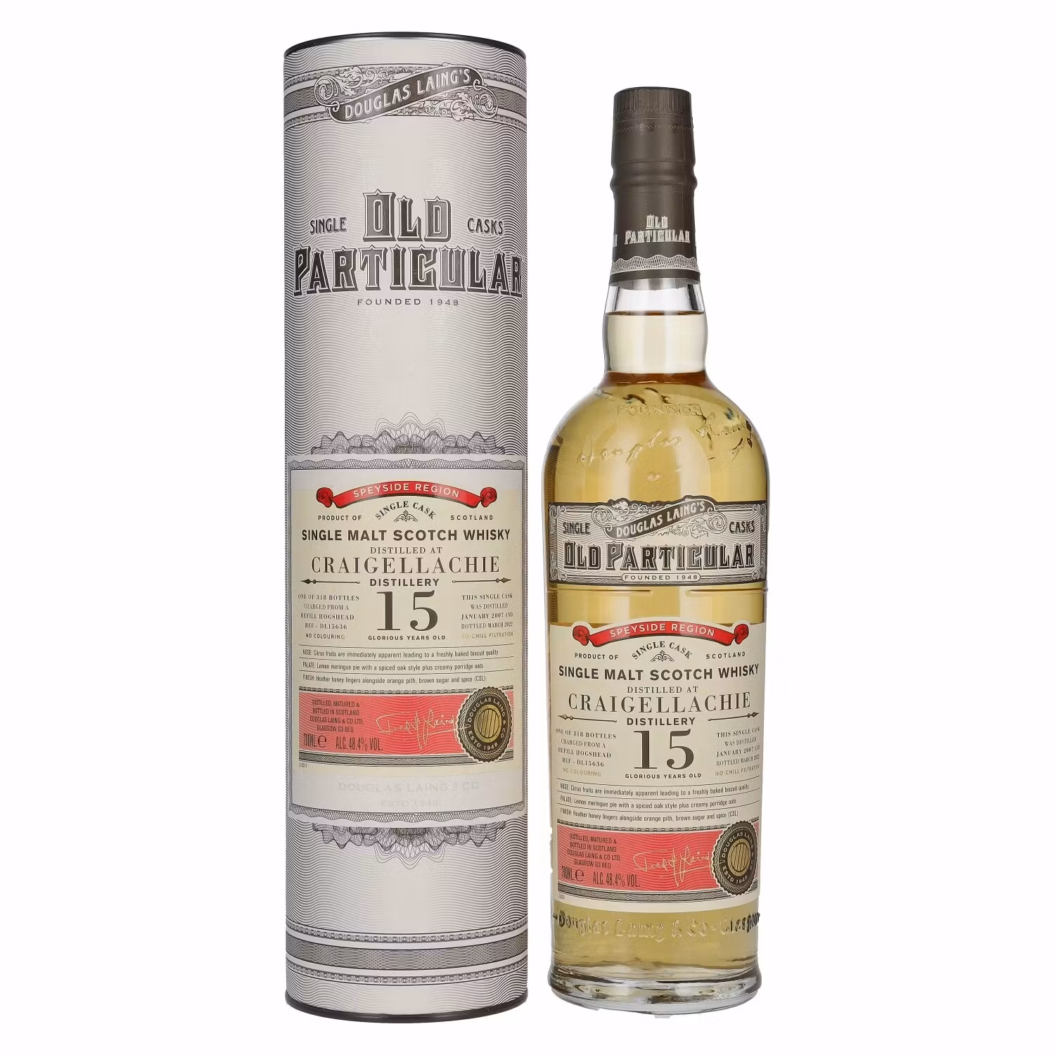 Douglas Laing OLD PARTICULAR Craigellachie 15 Years Old Single Cask Malt 2007 48,4% Vol. 0,7l in Giftbox
