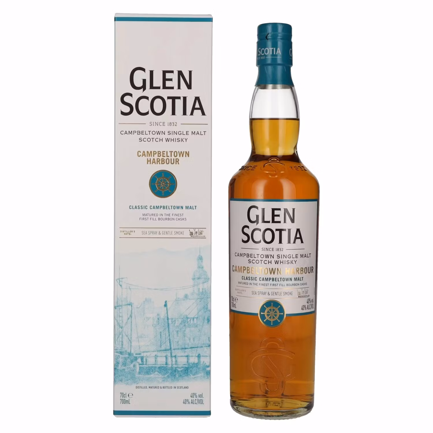 Glen Scotia CAMPBELTOWN HARBOUR Single Malt 40% Vol. 0,7l in Giftbox