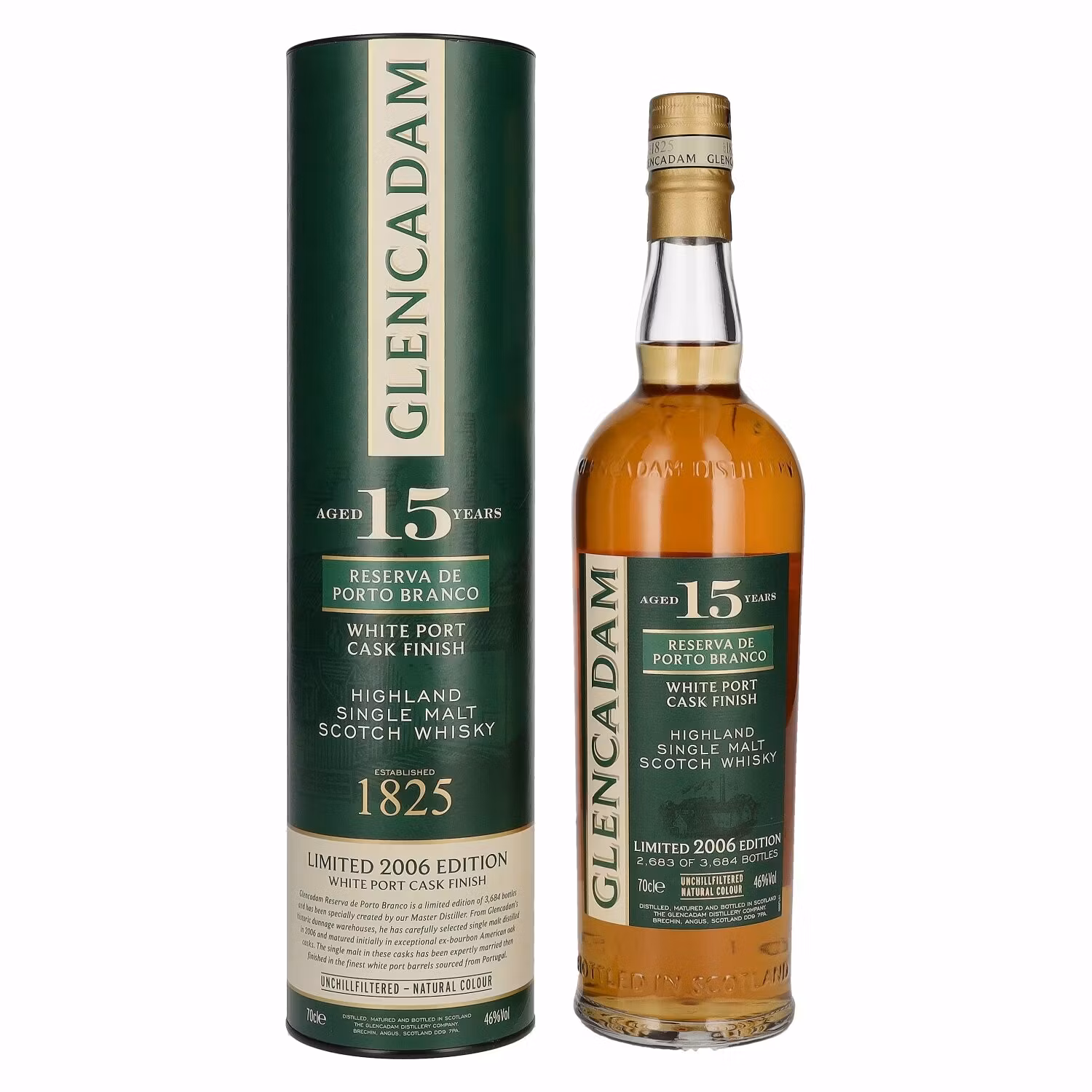 Glencadam 15 Years Old White Port Cask Finish Limited Edition 2006 46% Vol. 0,7l in Giftbox