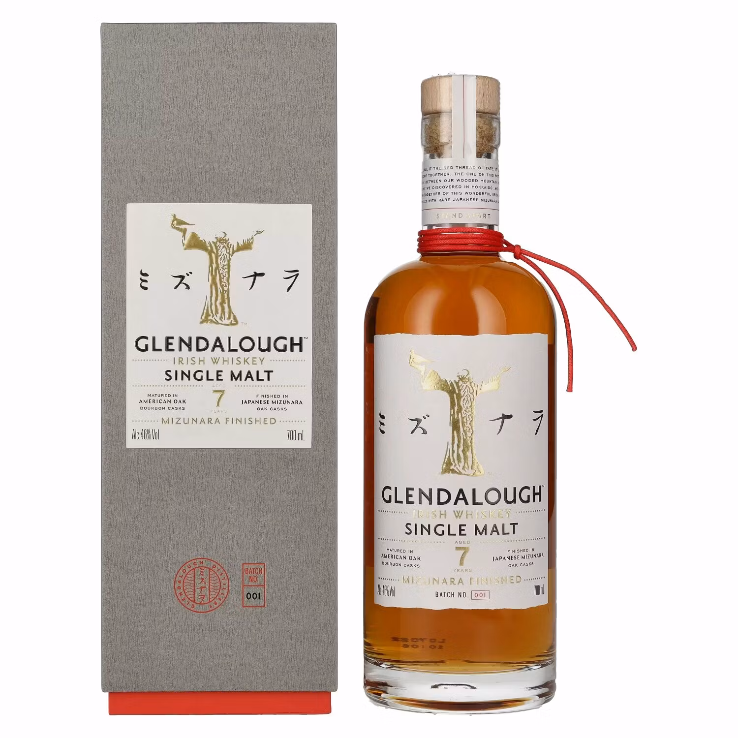Glendalough 7 Years Old MIZUNARA FINISHED Batch No. 001 46% Vol. 0,7l in Giftbox