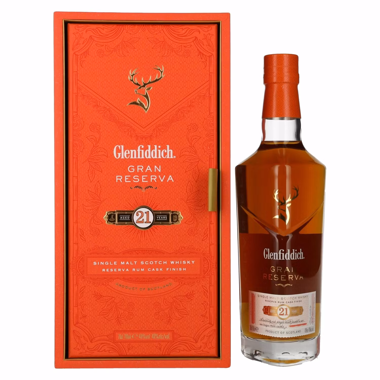 Glenfiddich 21 Years Old GRAN RESERVA Rum Cask Finish 40% Vol. 0,7l in Giftbox