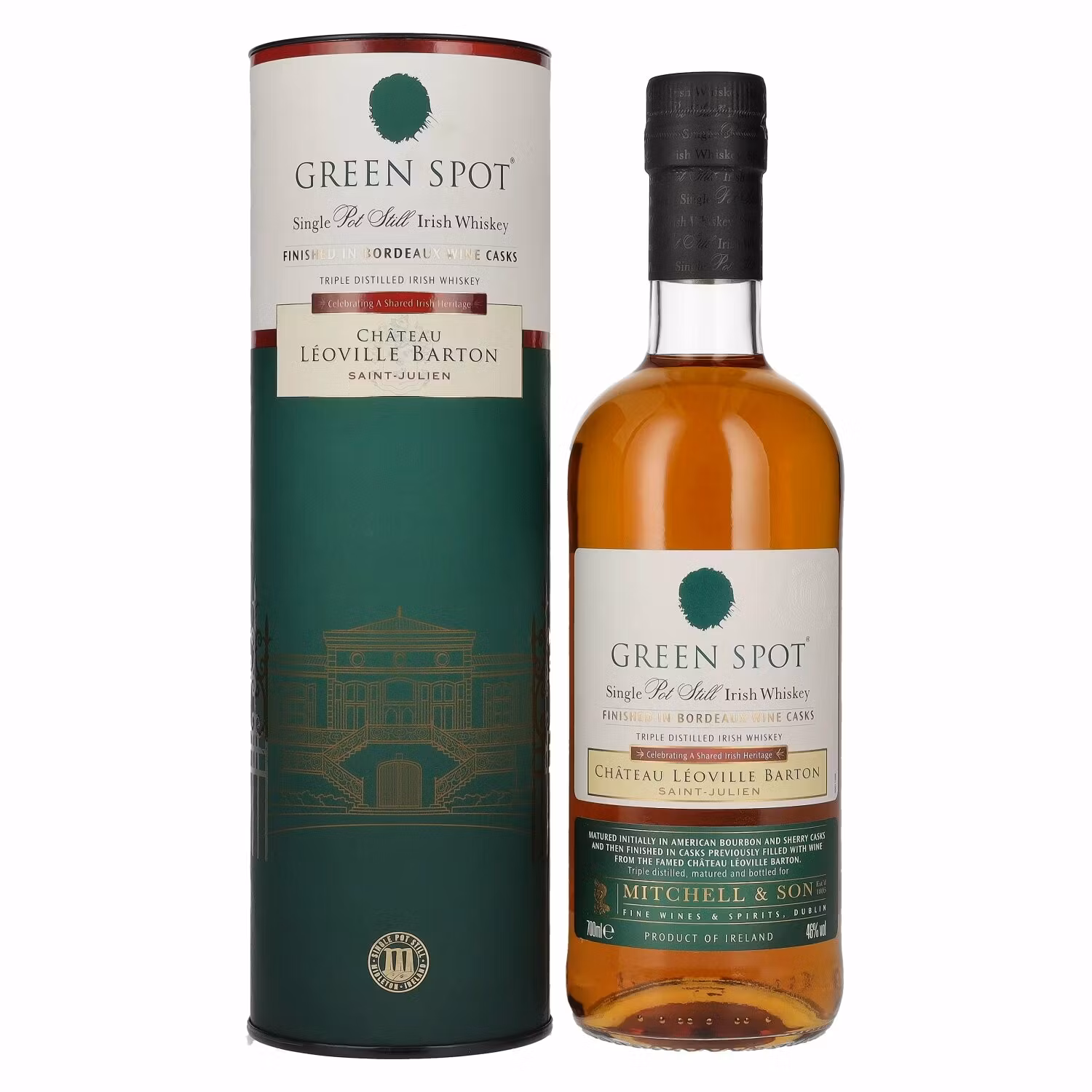 Green Spot CHÂTEAU LÉOVILLE BARTON Single Pot Still Irish Whiskey 46% Vol. 0,7l in Giftbox