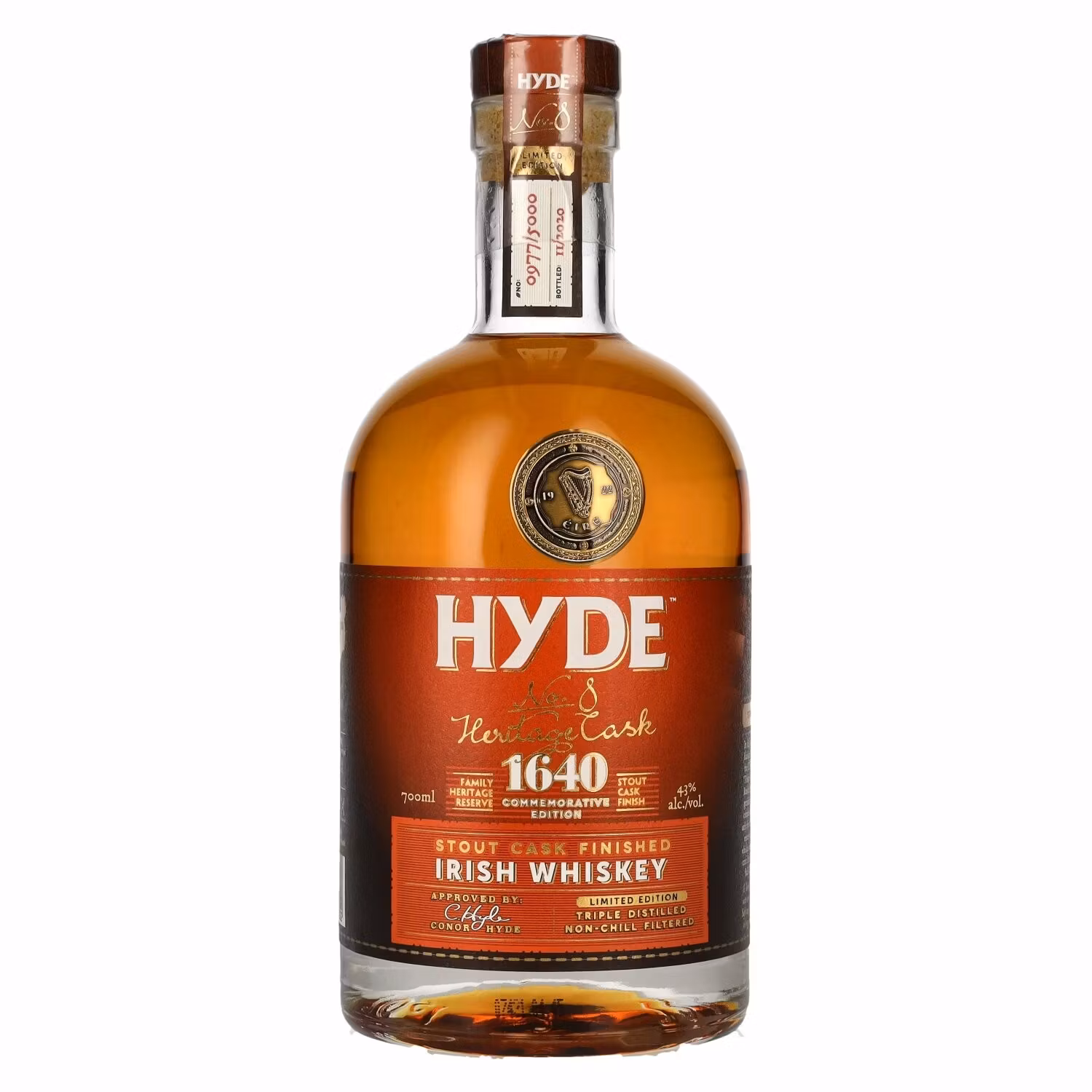 Hyde No.8 HERITAGE CASK 1640 Irish Whiskey Stout Cask Finish 43% Vol. 0,7l