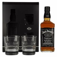 Jack Daniel's Tennessee Whiskey 40% Vol. 0,7l in Giftbox with 2 glasses