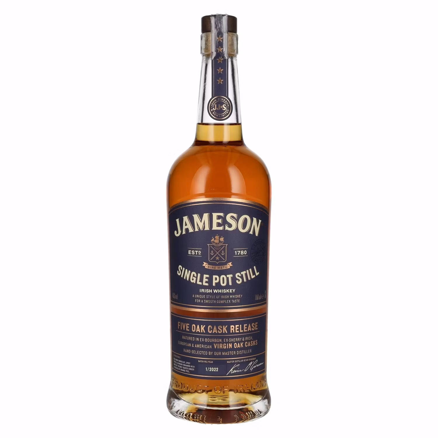 Jameson Single Pot Still Irish Whiskey Five Oak Cask Release 46% Vol. 0,7l