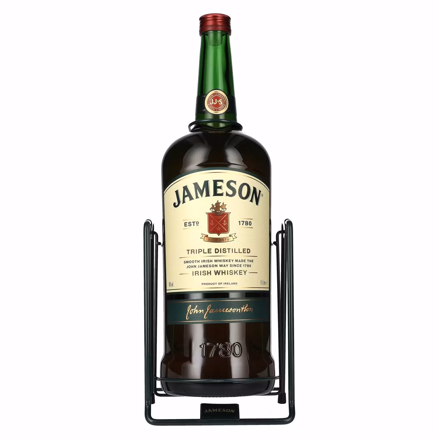 Jameson Triple Distilled Irish Whiskey 40% Vol. 4,5l with Schwenkständer