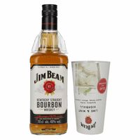 Jim Beam Kentucky Straight Bourbon Whiskey 40% Vol. 0,7l with Highball glass