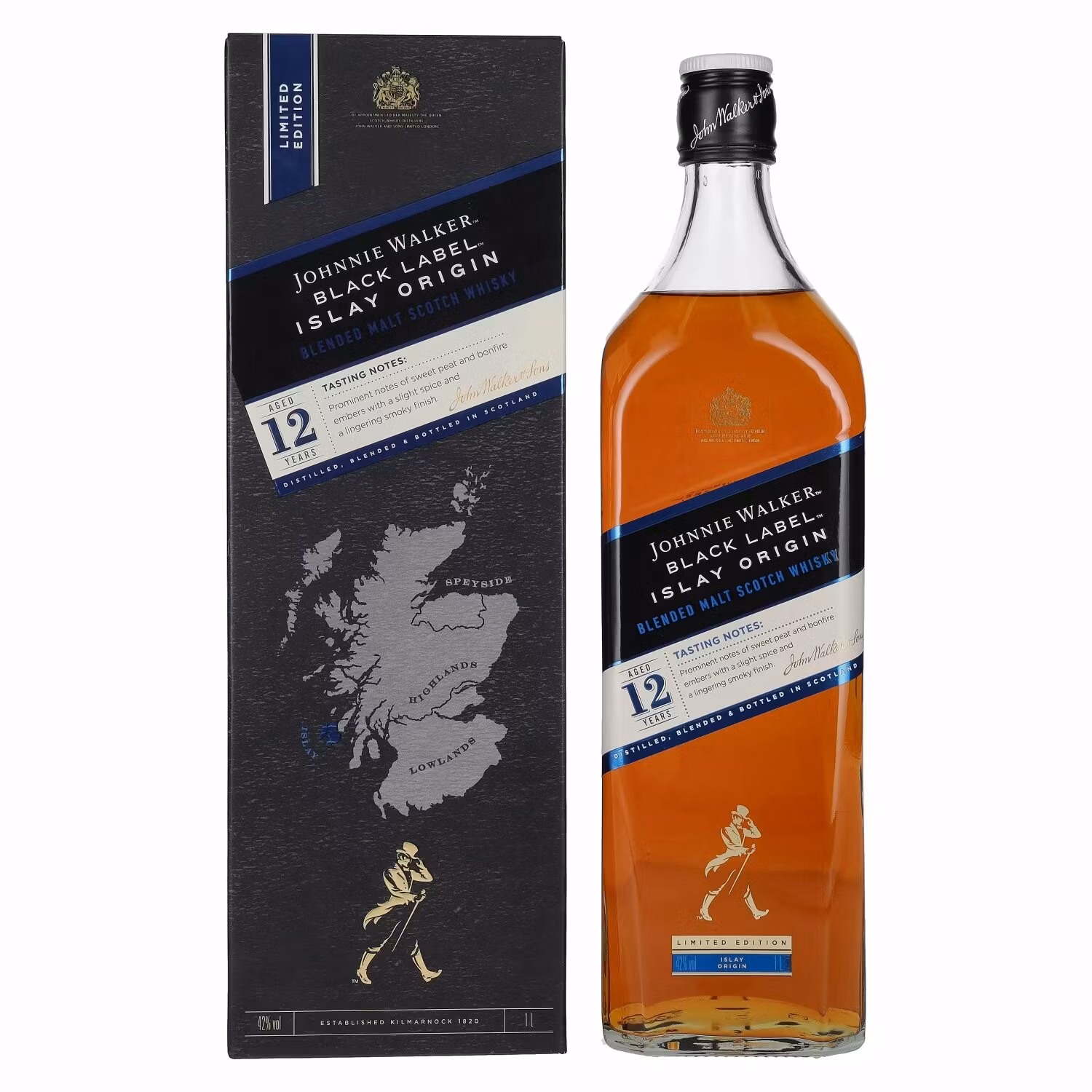 Johnnie Walker BLACK LABEL 12 Years Old ISLAY ORIGIN Limited Edition 42% Vol. 1l in Giftbox