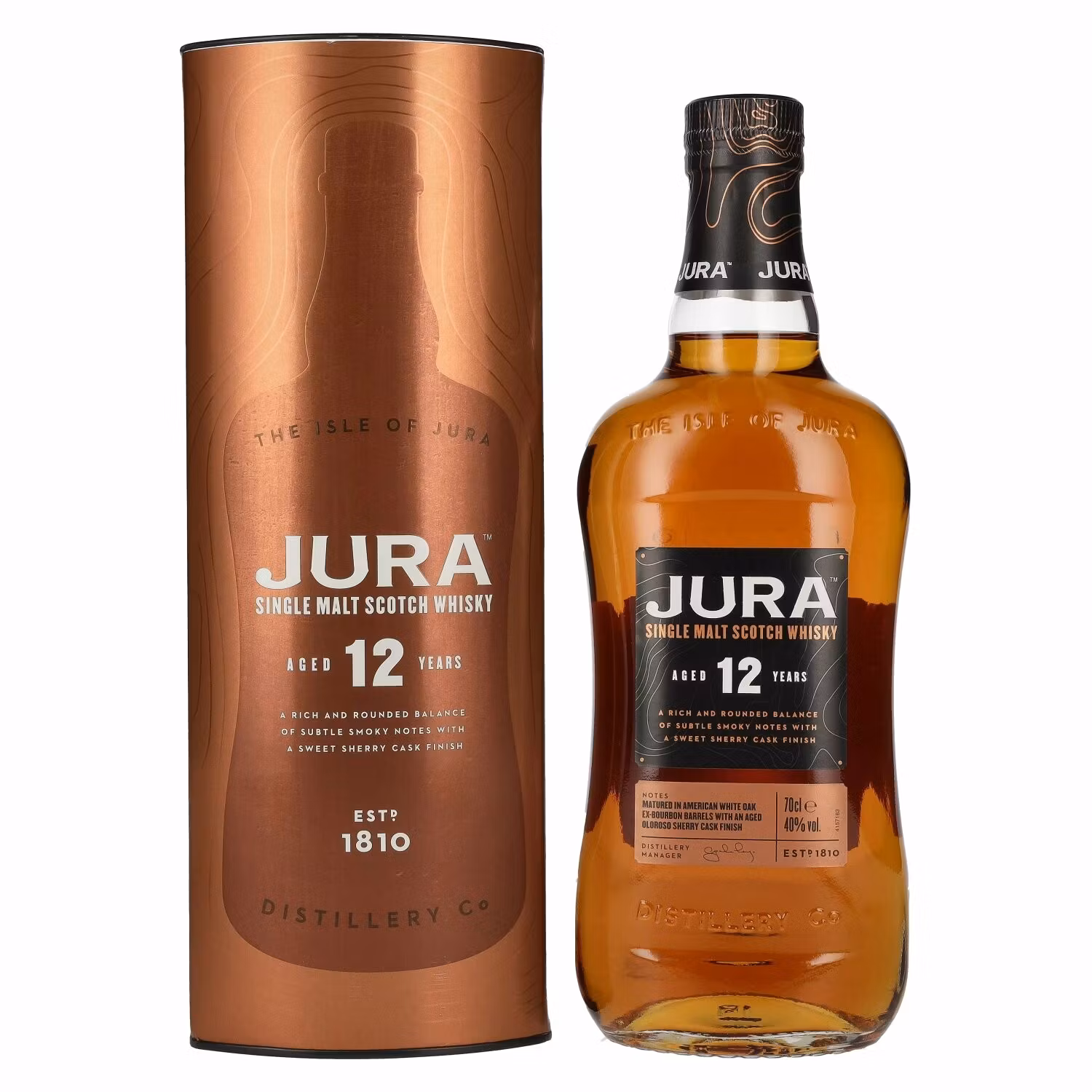 Jura 12 Years Old Single Malt Scotch Whisky 40% Vol. 0,7l in Giftbox