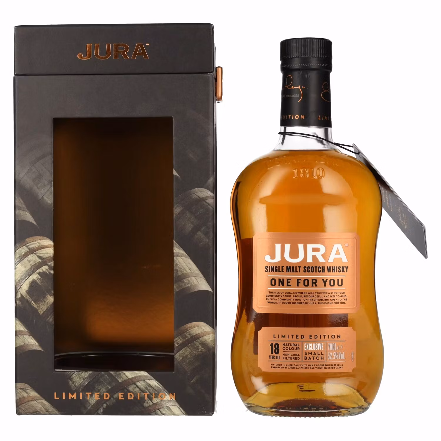 Jura ONE FOR YOU 18 Years Old Limited Edition 52,5% Vol. 0,7l in Giftbox