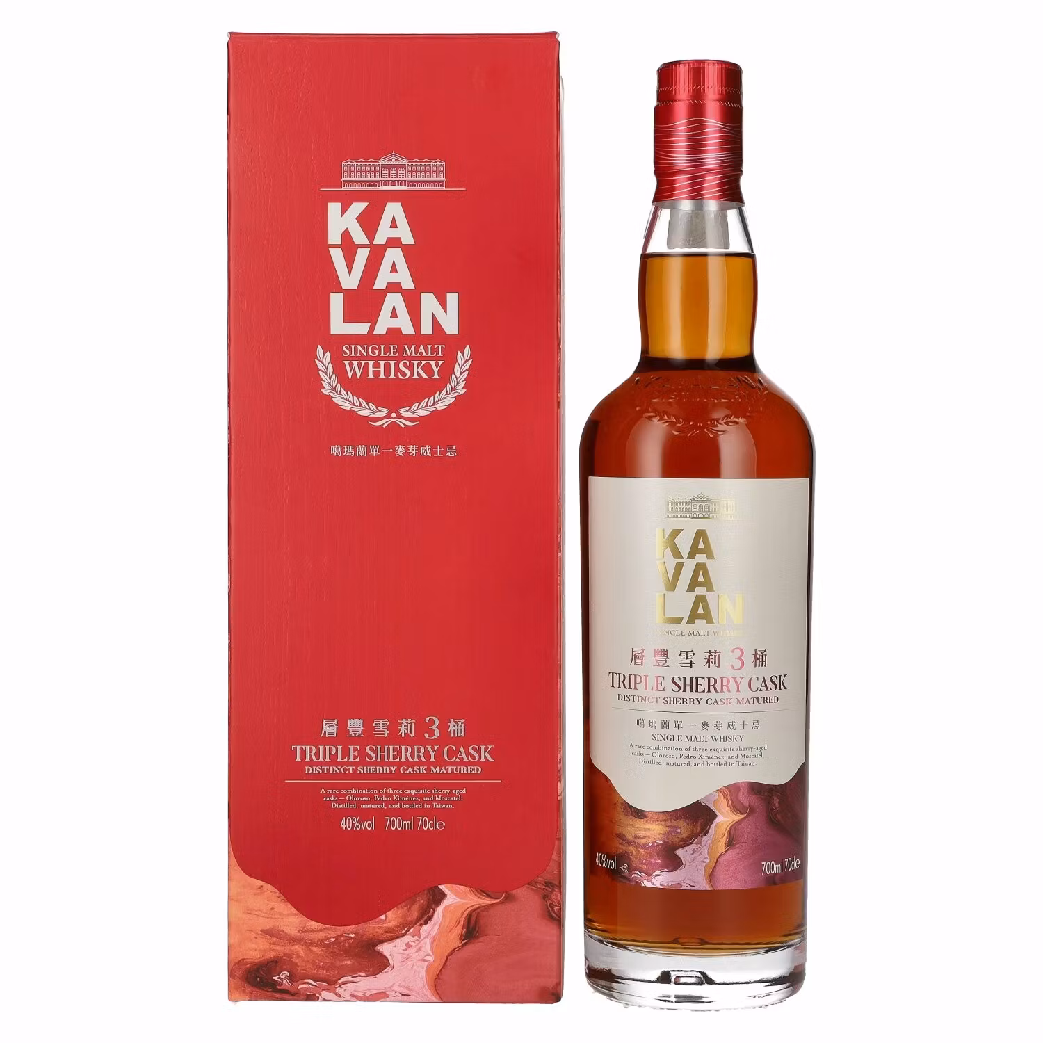 Kavalan TRIPLE SHERRY CASK Single Malt Whisky 40% Vol. 0,7l in Giftbox