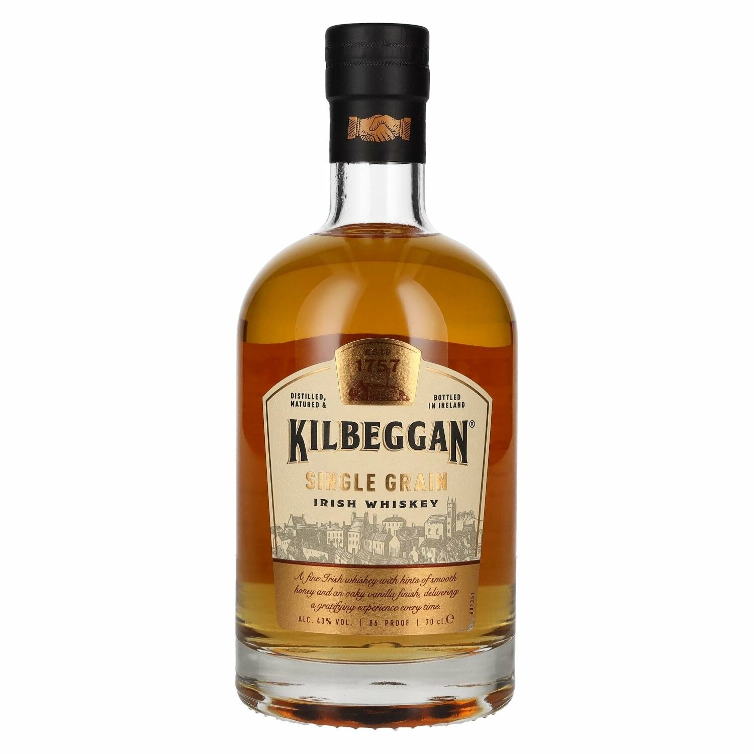 Kilbeggan SINGLE GRAIN Irish Whiskey 43% Vol. 0,7l