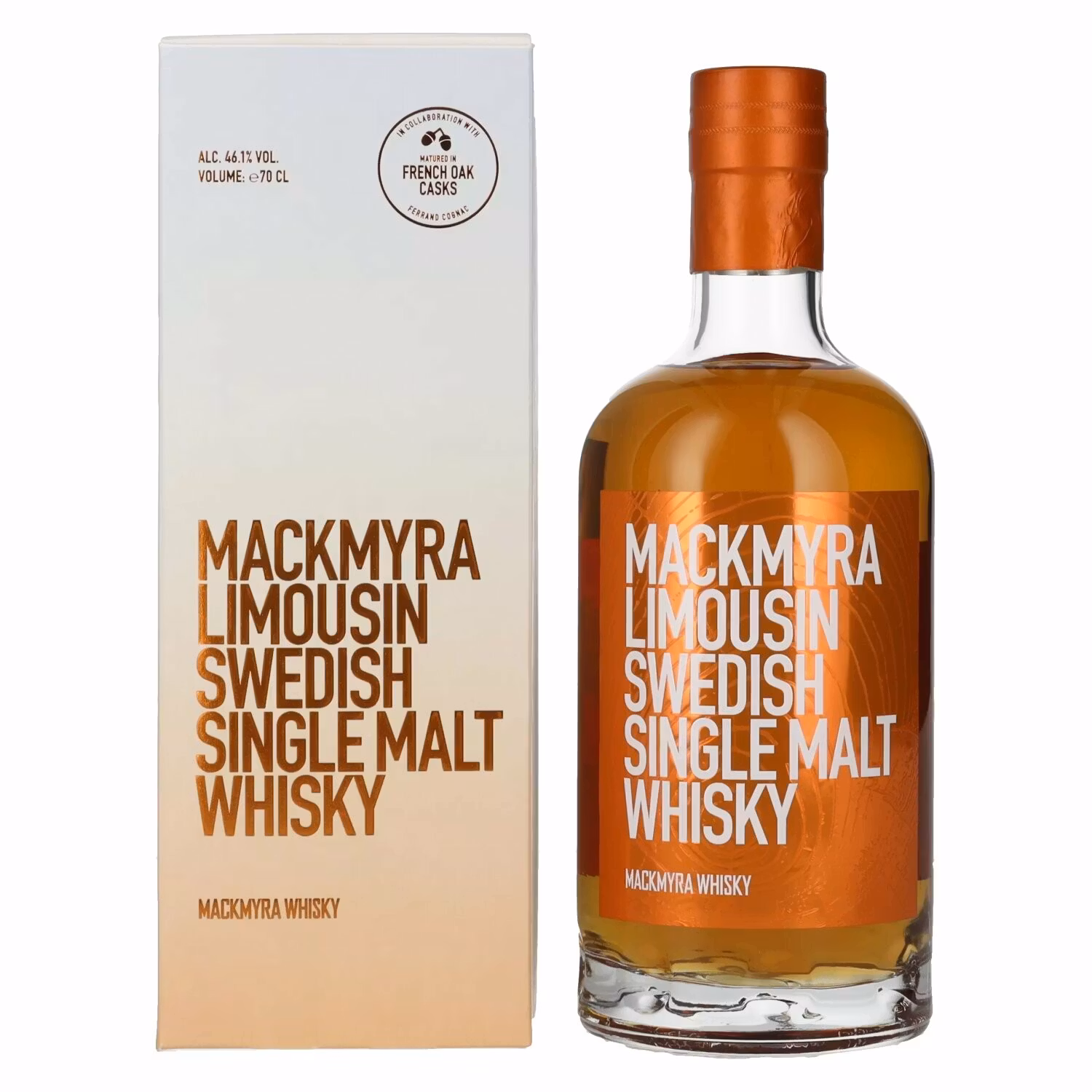 Mackmyra LIMOUSIN Swedish Single Malt Whisky 46,1% Vol. 0,7l in Giftbox