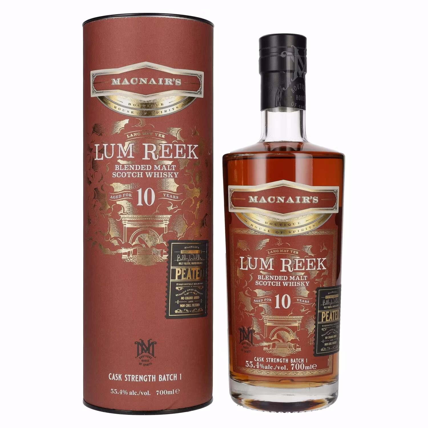 MacNair's Lum Reek 10 Years Old CASK STRENGTH Batch 1 55,4% Vol. 0,7l in Giftbox
