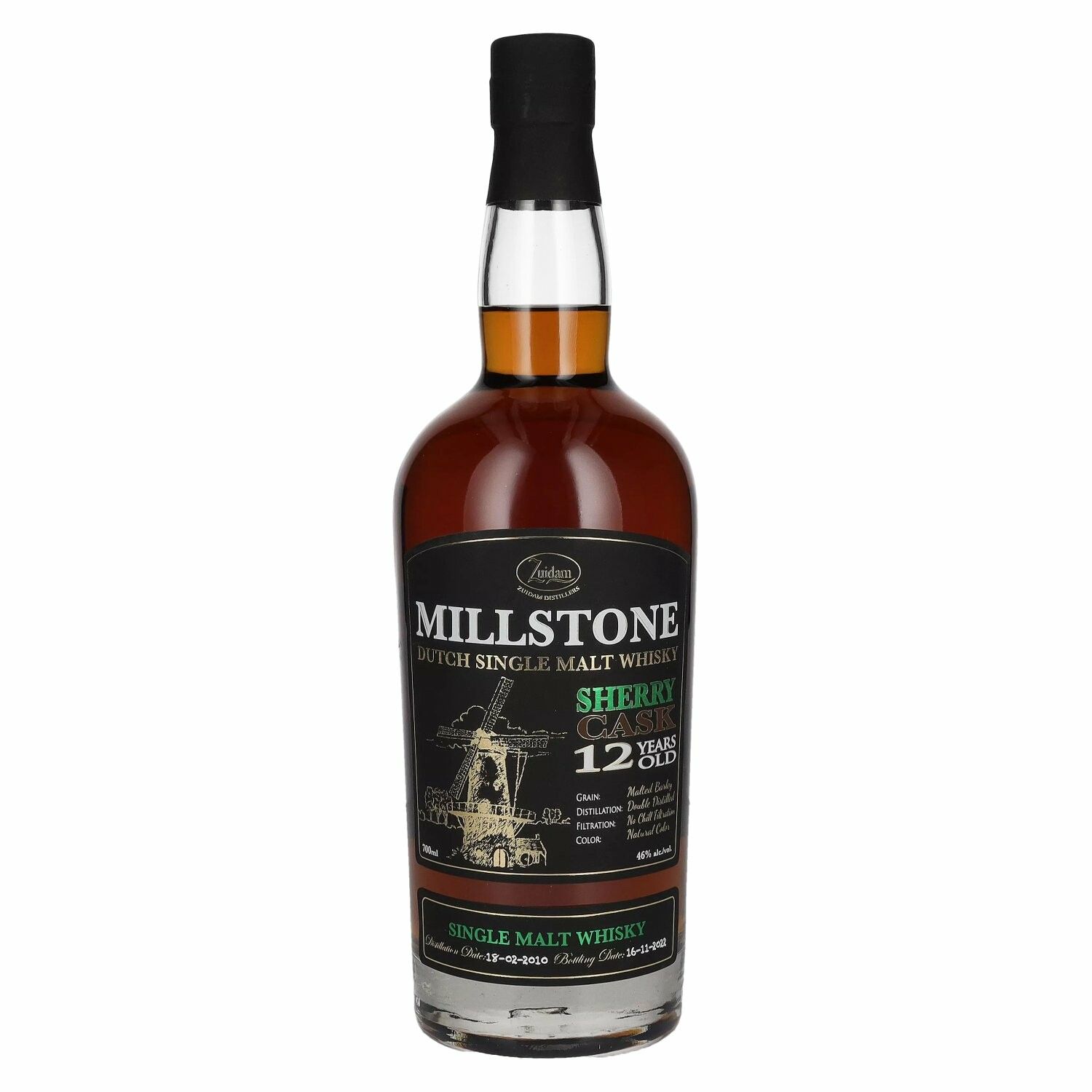 Millstone 12 Years Old Dutch Single Malt Whisky Sherry Cask 46% Vol. 0,7l