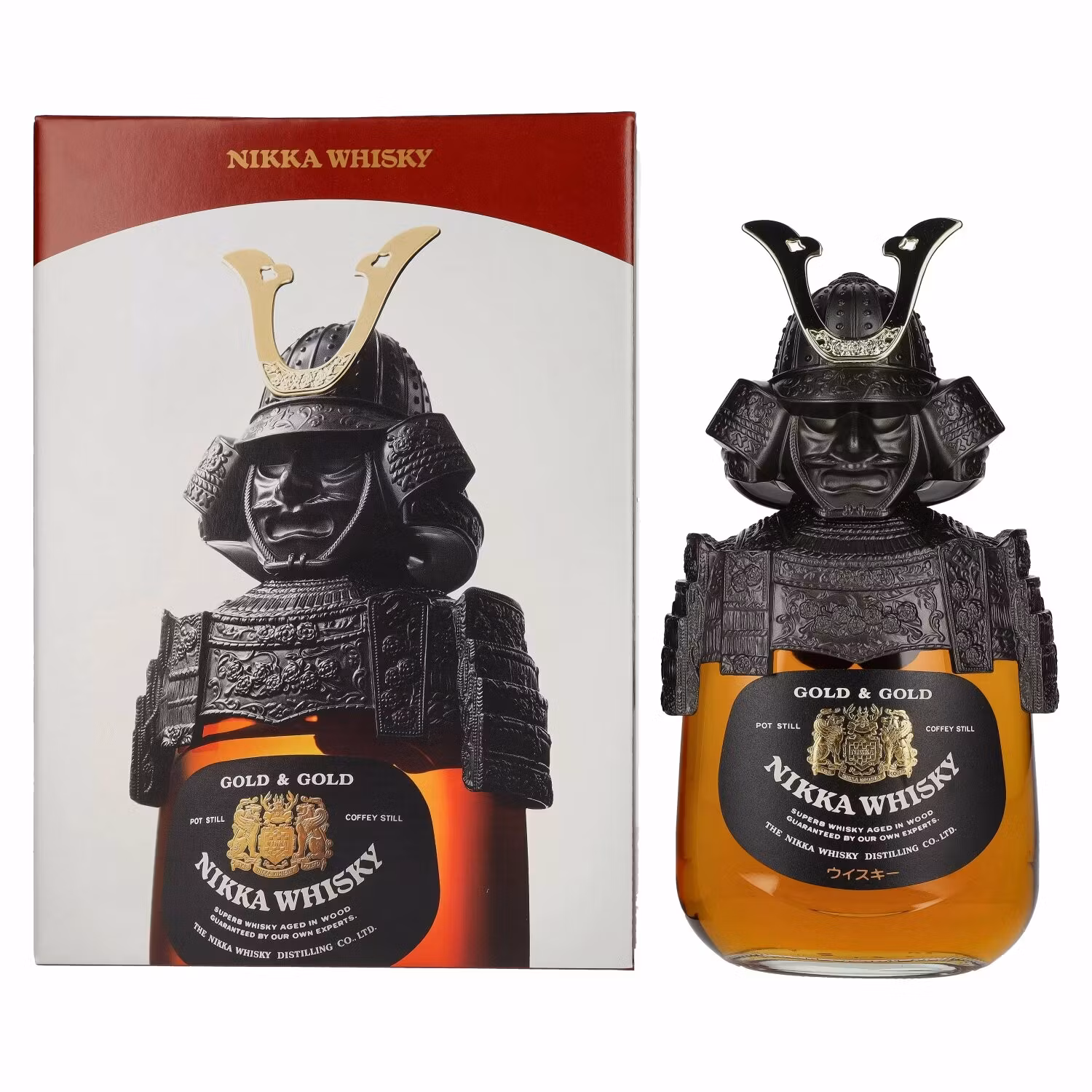 Nikka Gold & Gold Samurai Whisky METALL 43% Vol. 0,75l in Giftbox