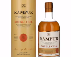 Rampur DOUBLE CASK Indian Single Malt Whisky 45% Vol. 0,7l in Giftbox