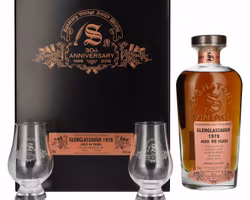 Signatory Vintage GLENGLASSAUGH 40 Years Old 30th ANNIVERSARY 1978 40,9% Vol. 0,7l in Holzkiste with 2 glasses