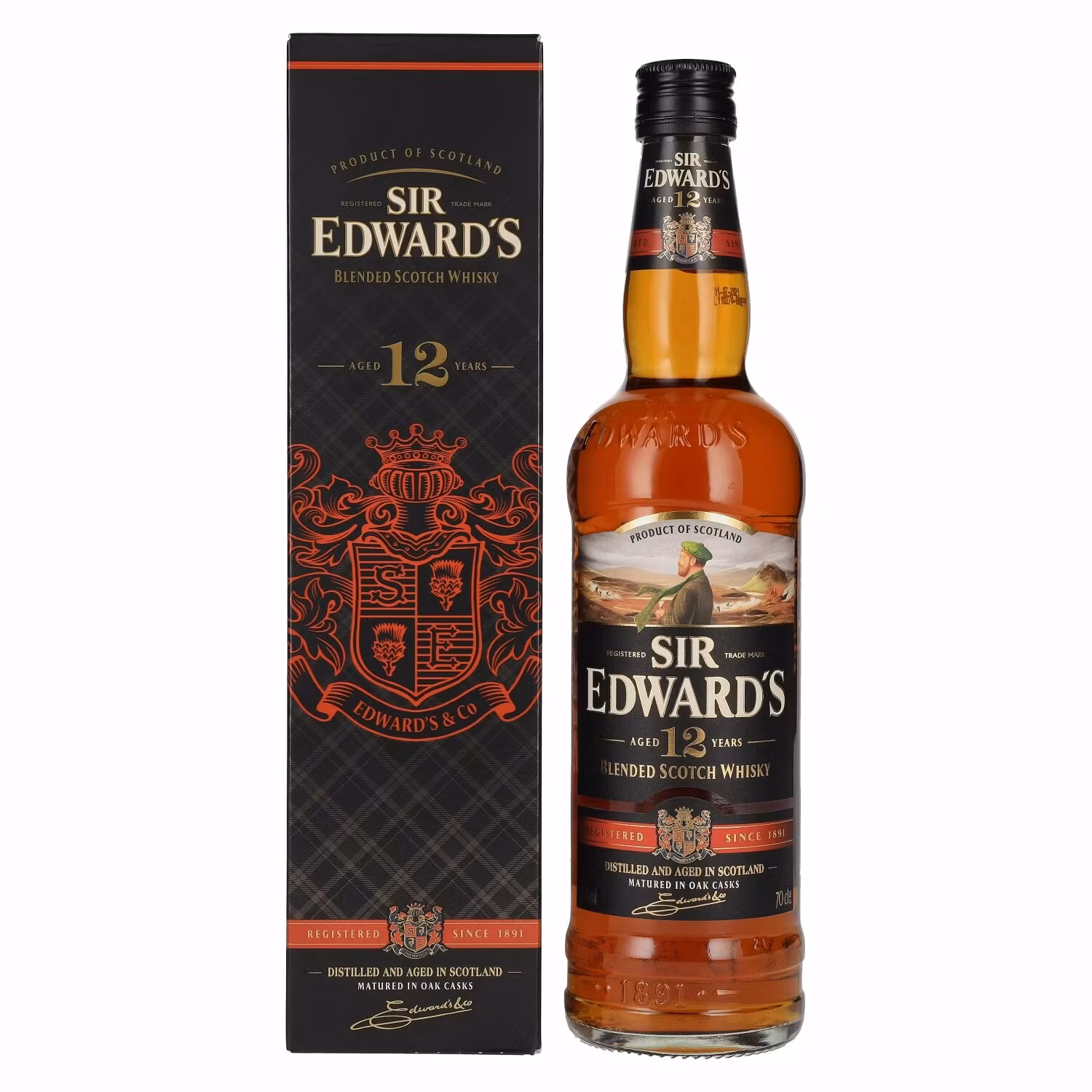 Sir Edward's 12 Years Old Blended Scotch Whisky 40% Vol. 0,7l in Giftbox