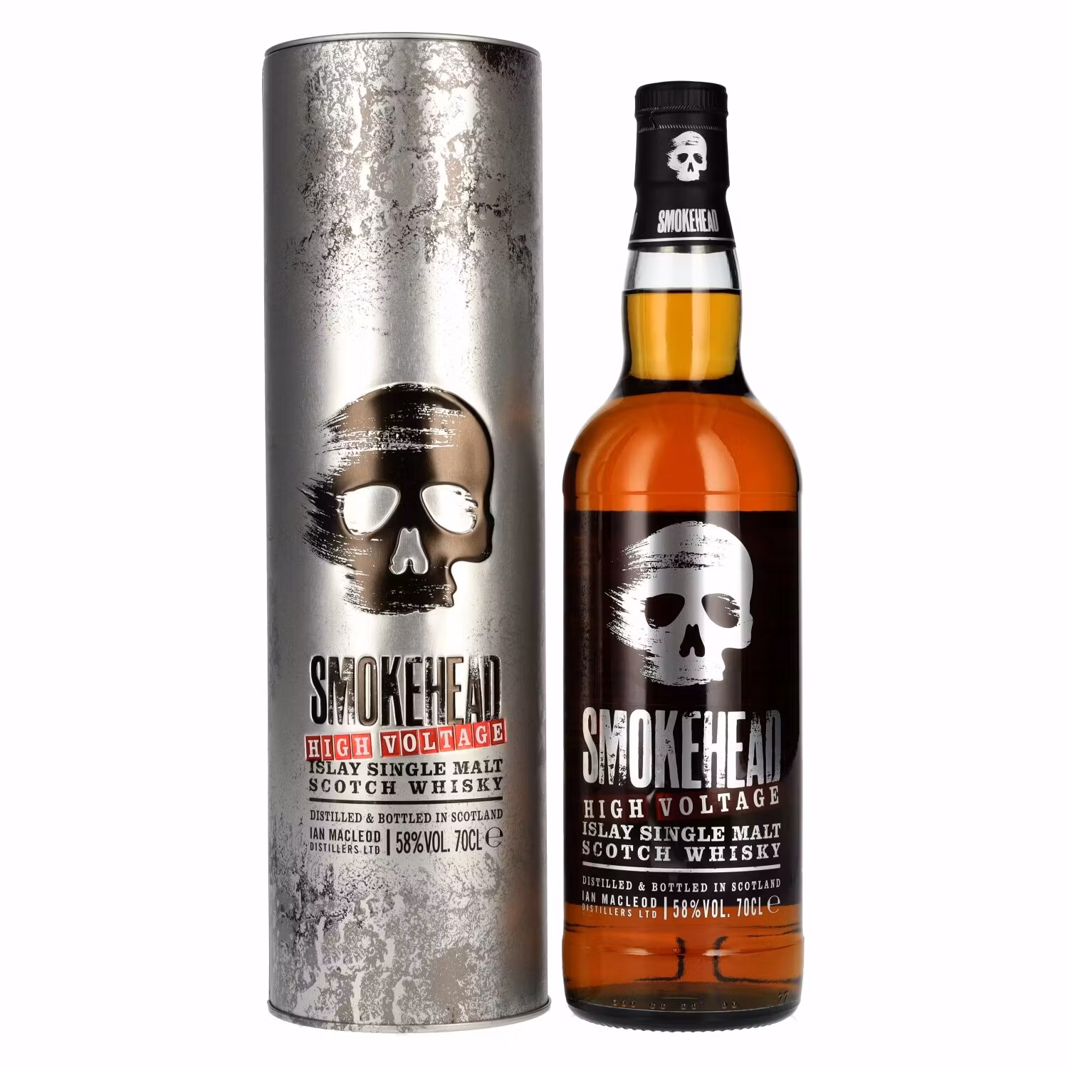 Smokehead HIGH VOLTAGE Islay Single Malt Scotch Whisky 58% Vol. 0,7l in Tinbox