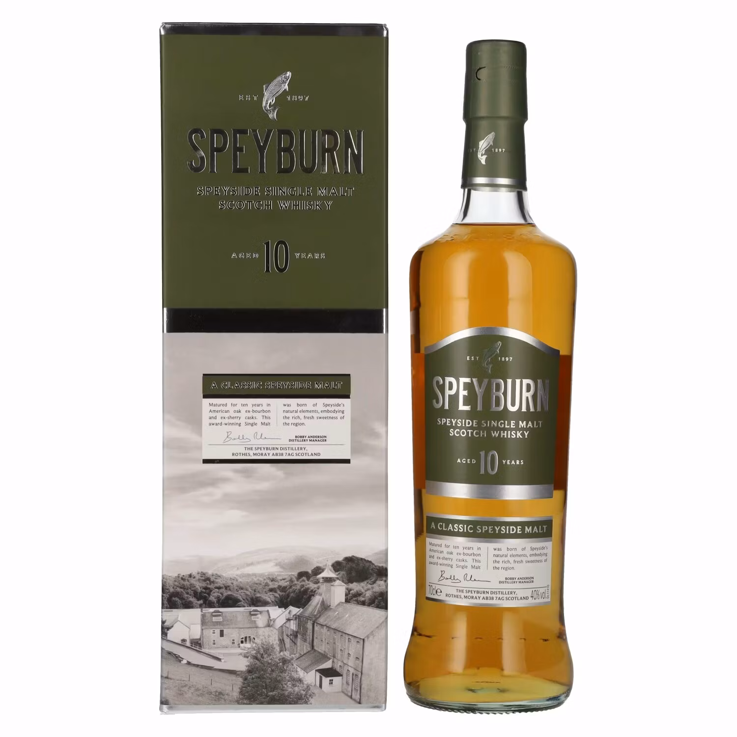 Speyburn 10 Years Old Speyside Single Malt Scotch Whisky 40% Vol. 0,7l in Giftbox