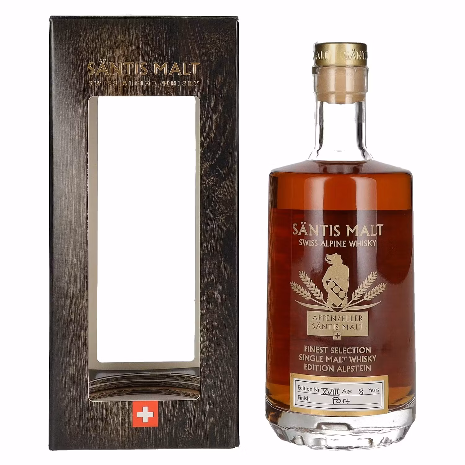 Säntis Malt Appenzeller Single Malt EDITION ALPSTEIN N° XVIII 48% Vol. 0,5l in Giftbox