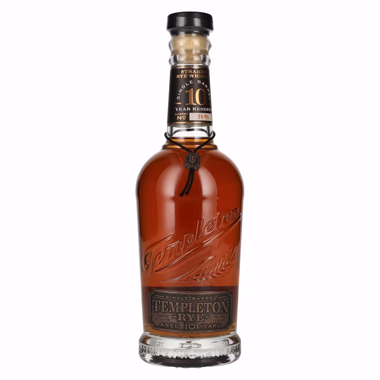Templeton RYE 10 Years Old SINGLE BARREL Straigth Rye Whiskey 52% Vol. 0,7l