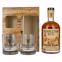 Templeton Rye 4 Years Old Signature Reserve Straigth Rye Whiskey 40% Vol. 0,7l in Giftbox with 2 glasses