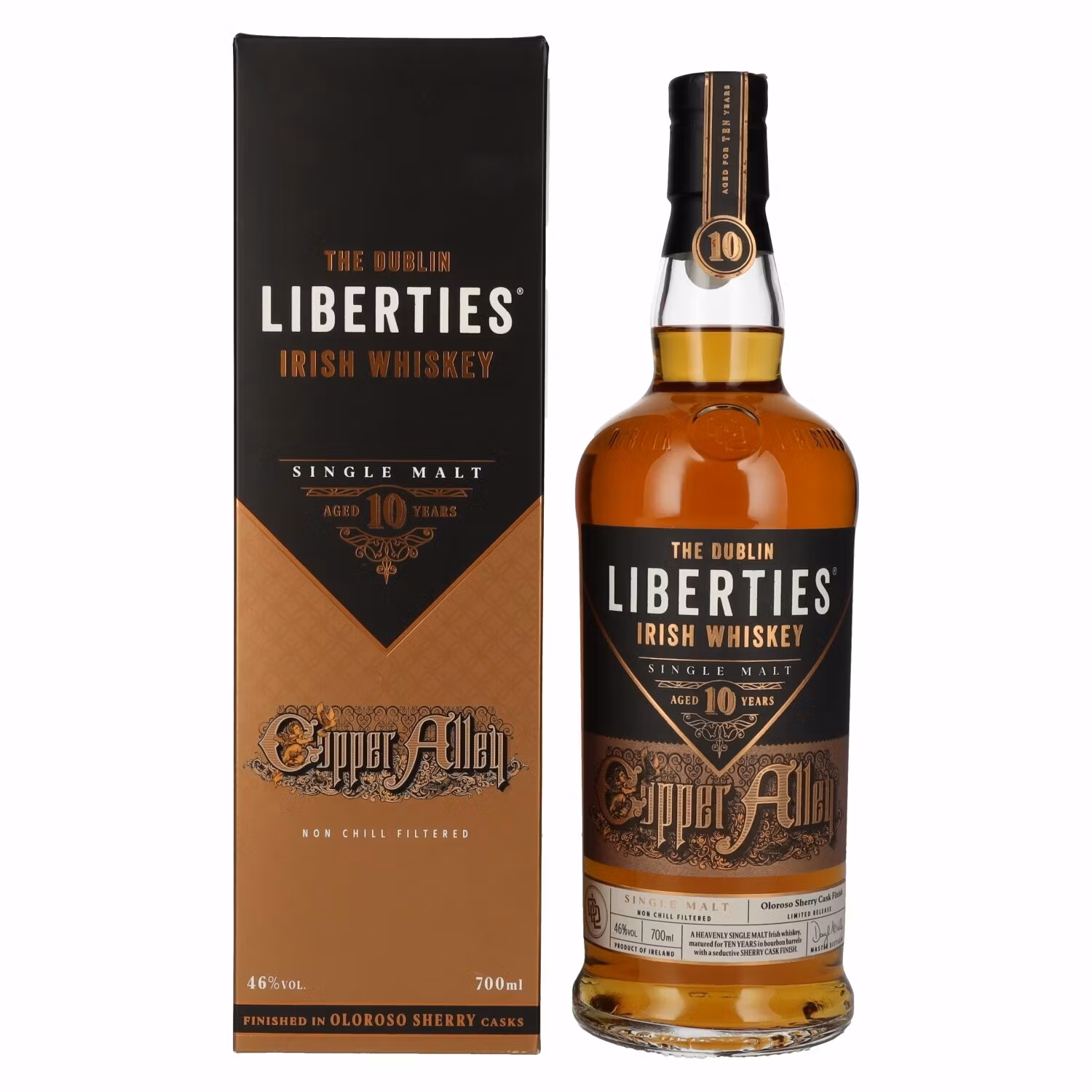 The Dublin LIBERTIES Copper Alley 10 Years Old Oloroso Sherry Cask Finish 46% Vol. 0,7l in Giftbox