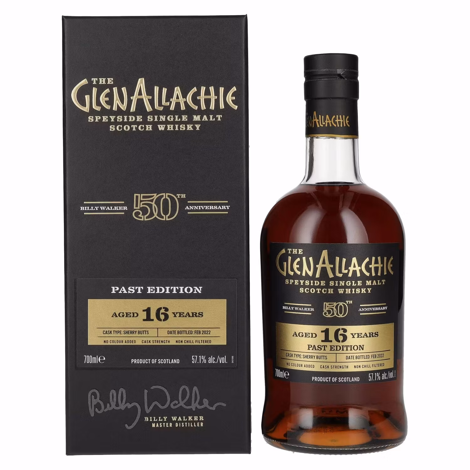 The GlenAllachie 16 Years Old 50th Anniversary PAST EDITION 57,1% Vol. 0,7l in Giftbox