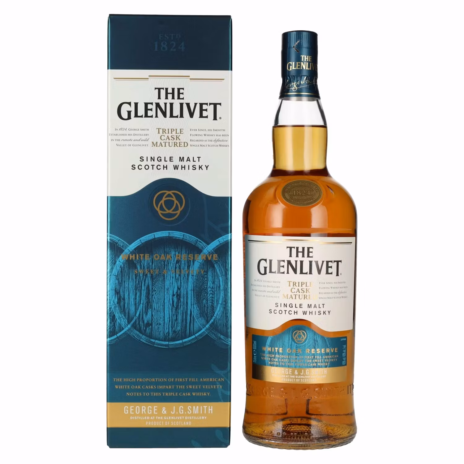The Glenlivet WHITE OAK RESERVE Triple Cask Matured 40% Vol. 1l in Giftbox