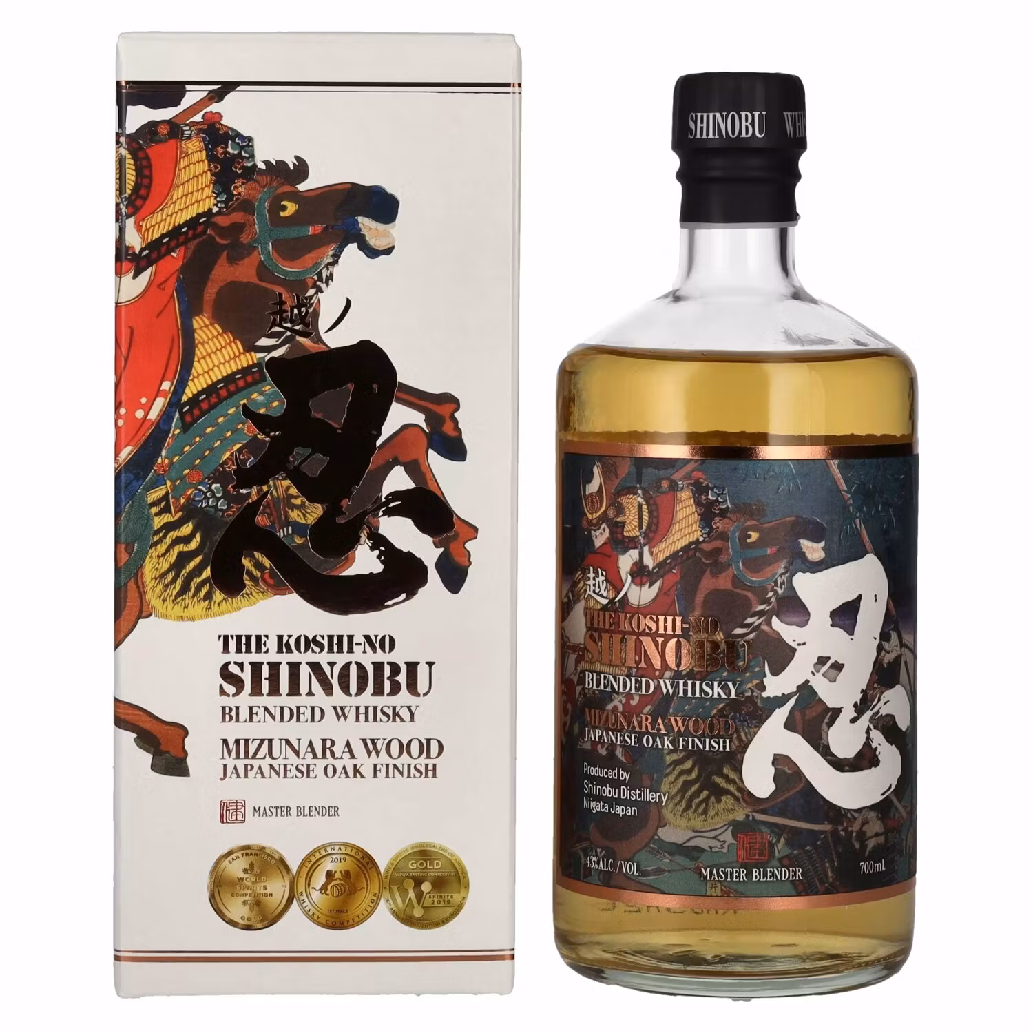 The Koshi-No Shinobu Blended Whisky Mizunara Oak Finish 43% Vol. 0,7l in Giftbox