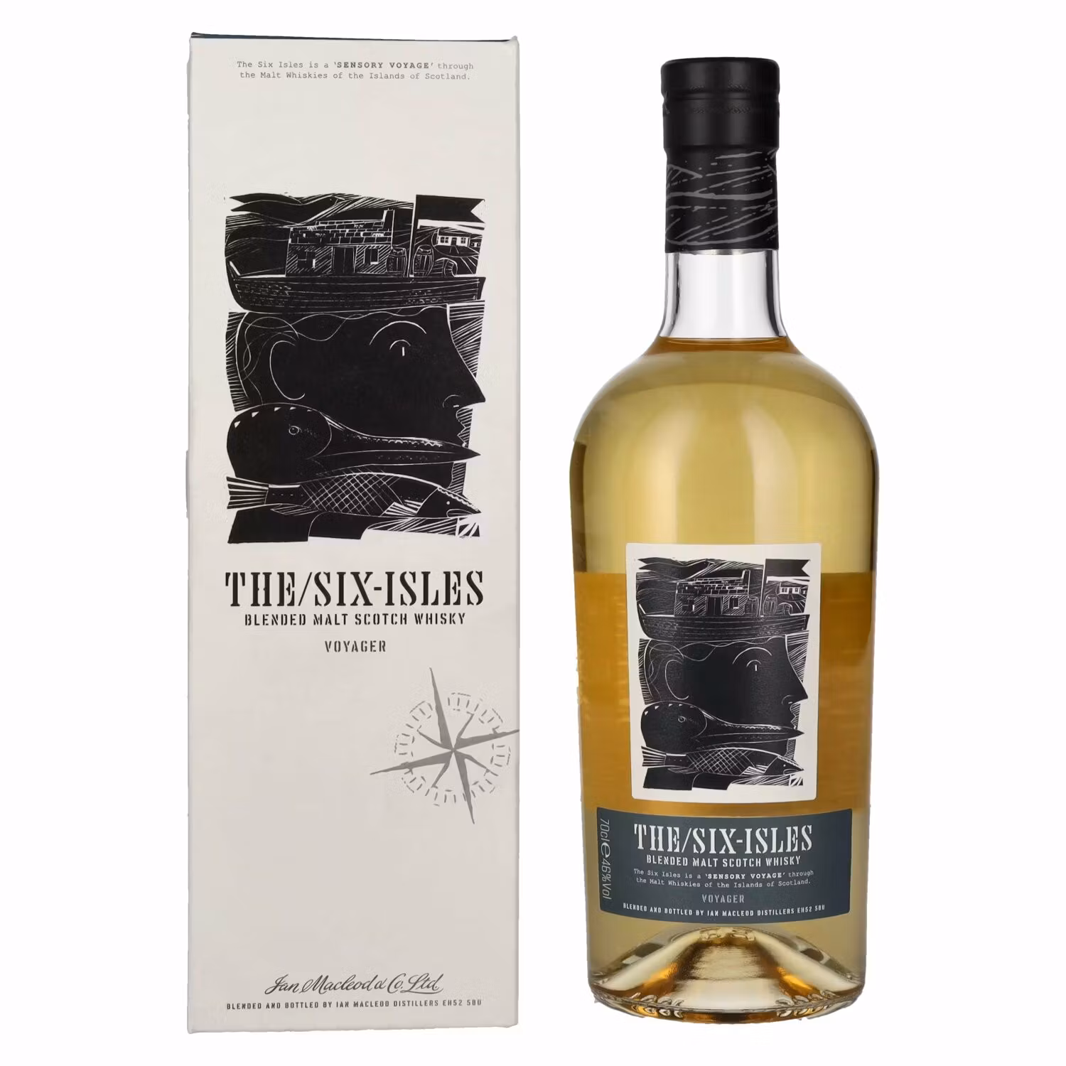 The Six Isles Blended Malt Scotch Whisky VOYAGER 46% Vol. 0,7l in Giftbox