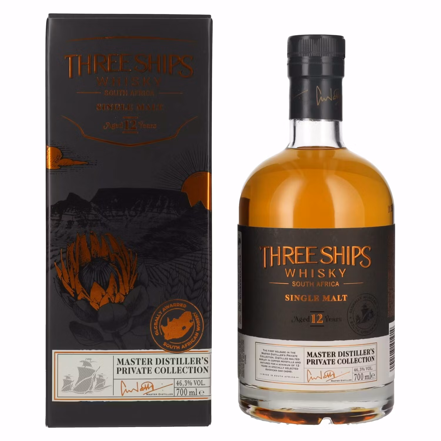 Three Ships 12 Years Old Single Malt Whisky 46,3% Vol. 0,7l in Giftbox
