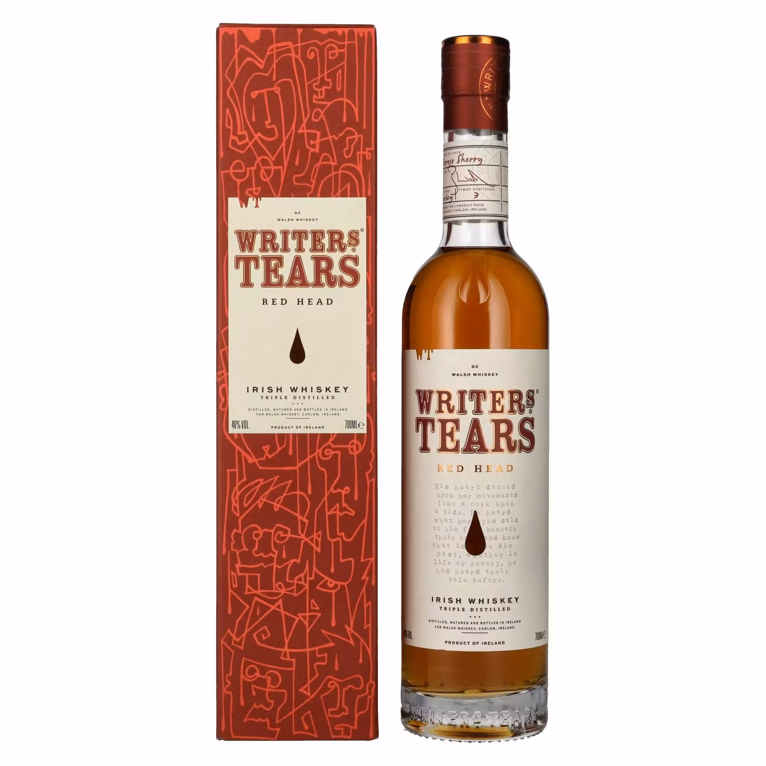 Writer's Tears RED HEAD Single Malt 46% Vol. 0,7l in Giftbox