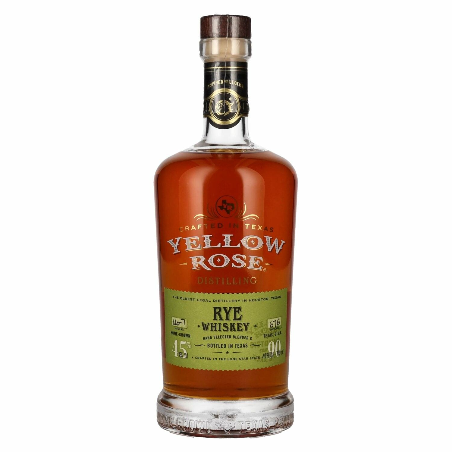 Yellow Rose RYE Whiskey 45% Vol. 0,7l