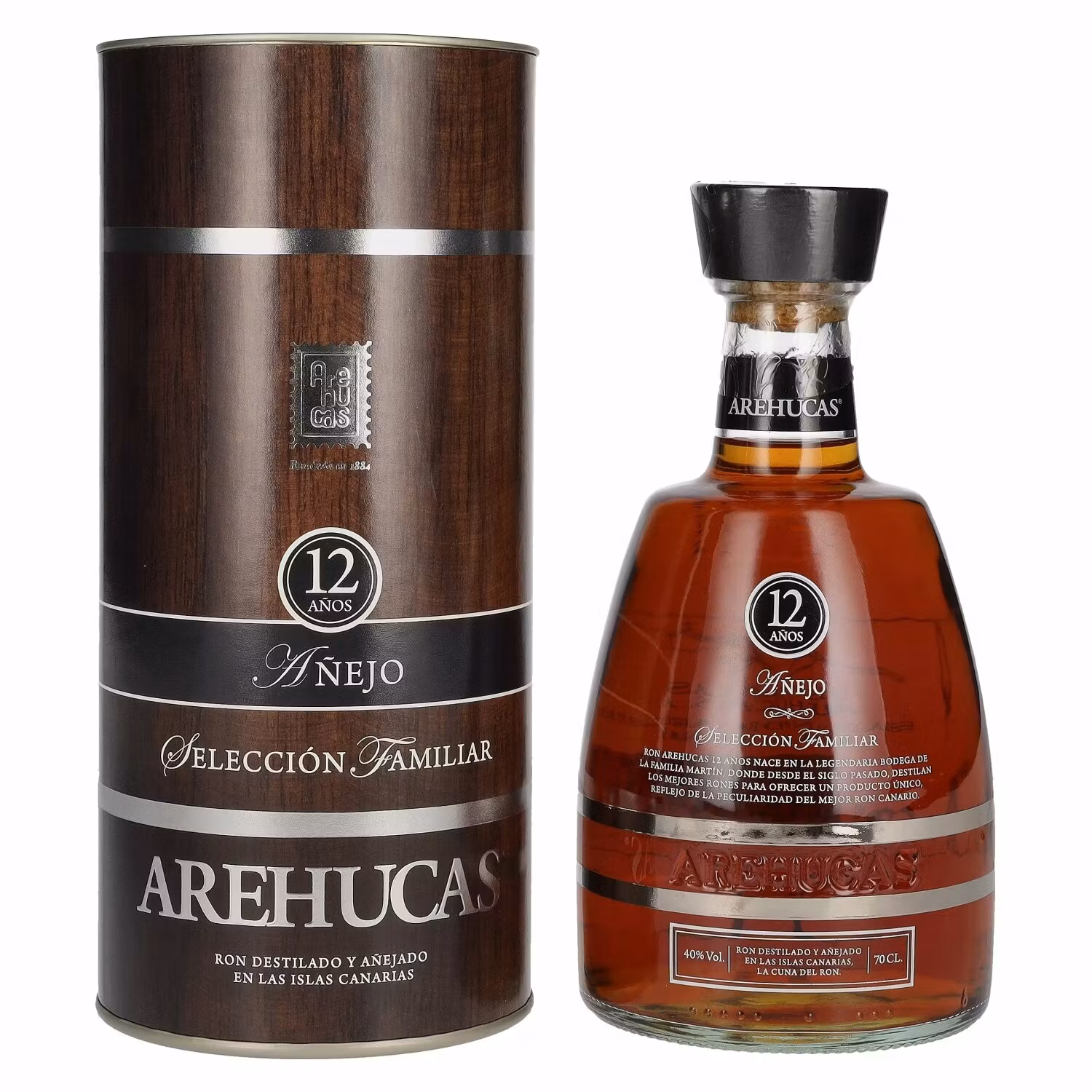 Arehucas 12 Años Añejo Selección Familiar 40% Vol. 0,7l in Giftbox