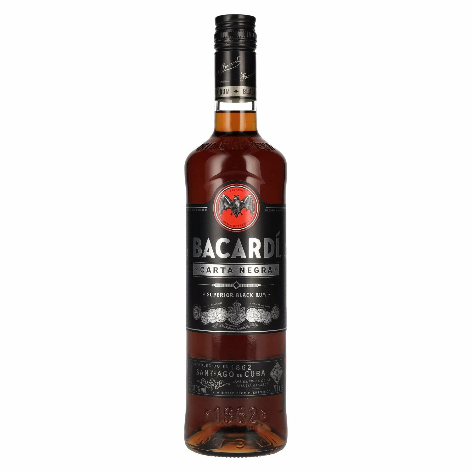Bacardi Carta Negra Superior Black Rum 37,5% Vol. 0,7l