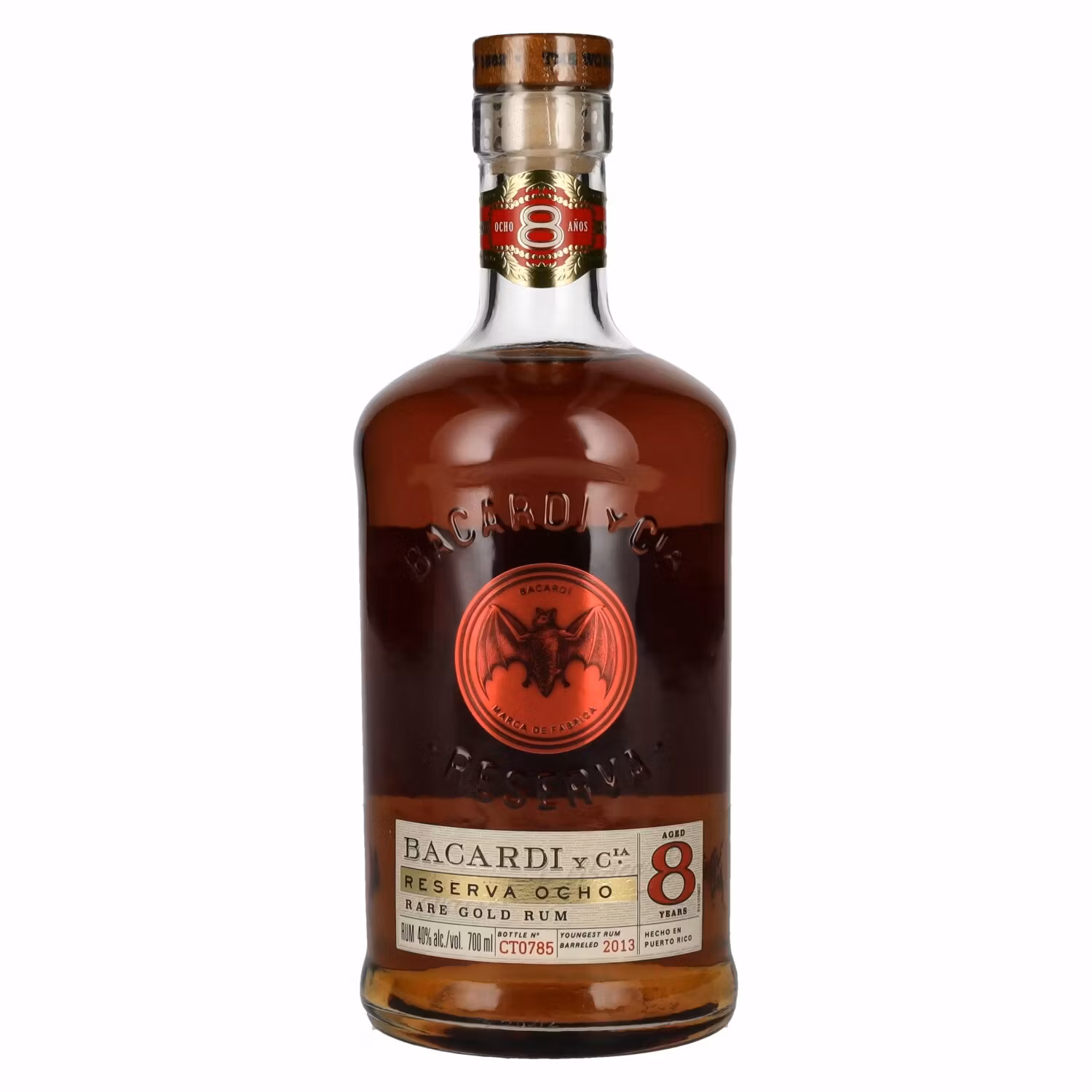 Bacardi 8 Años RESERVA OCHO Rare Gold Rum 40% Vol. 0,7l