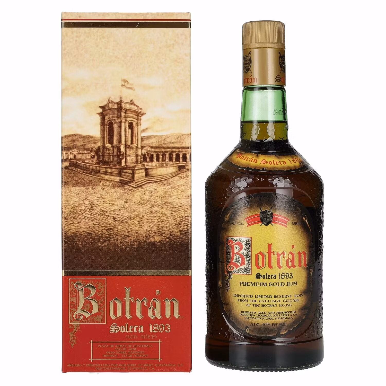 Botran Ron Solera 1893 PRIMERA EDICION Premium Gold Rum 40% Vol. 0,75l in Giftbox