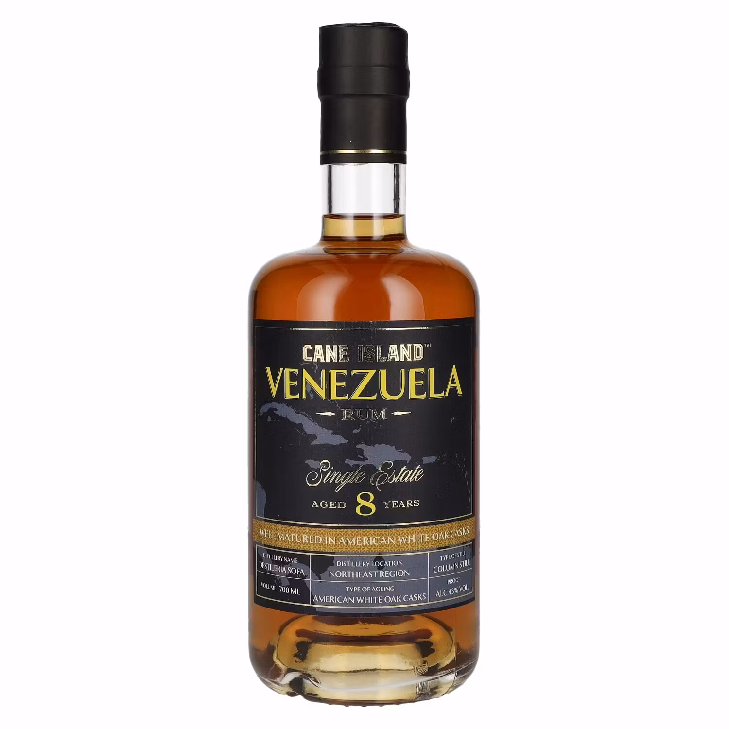 Cane Island VENEZUELA 8 Years Old Single Estate Rum 43% Vol. 0,7l